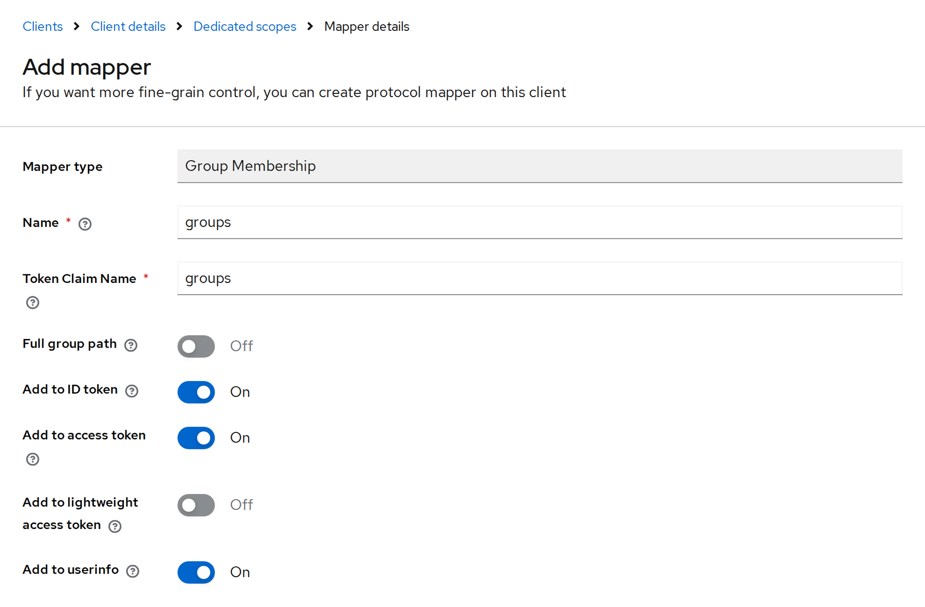 Group Membership mapper